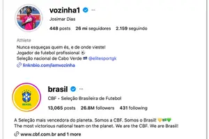 Vozinha, de Cabo Verde, dispara em seguidores e cola na CBF (Foto: Reprodução)