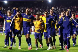 Boca Juniors comerando a classificação no MorumBis (Foto: imagem de reprodução)