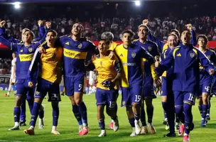 Boca Juniors comerando a classificação no MorumBis (Foto: imagem de reprodução)