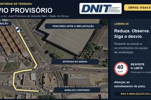 Desvio na BR-343/PI (Foto: Reprodução | DNIT)