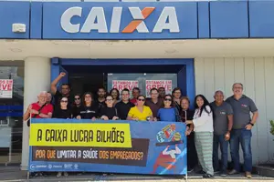 Greve dos bancários (Foto: Rpeorudção | Sindicato dos Bancários do Piauí/Redes Sociais)